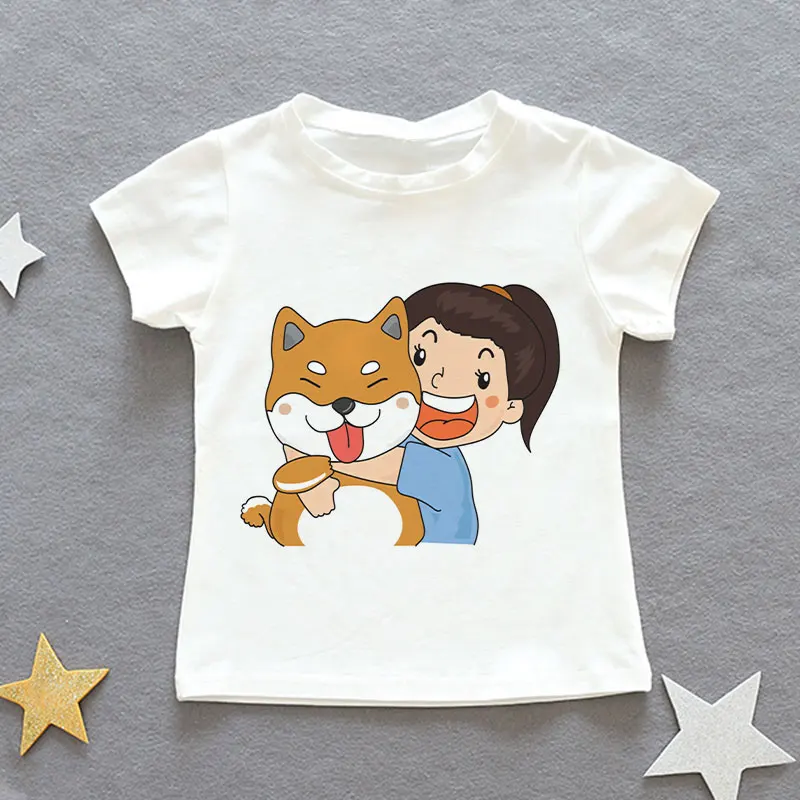 Детская футболка с коротким рукавом и круглым вырезом принтом - купить по