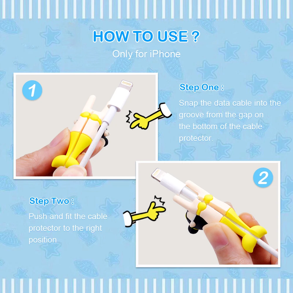 CHIPAL Bite Animal Protector Для IPhone USB зарядное устройство зарядный кабель протектор