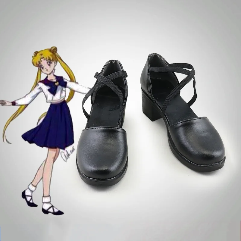 

Anime Sailor Moon Tsukino Usagi Cosplay Dress Sailor Moon Halloween Woman Cosplay Costume Japanese School uniform Sailor Shoes
