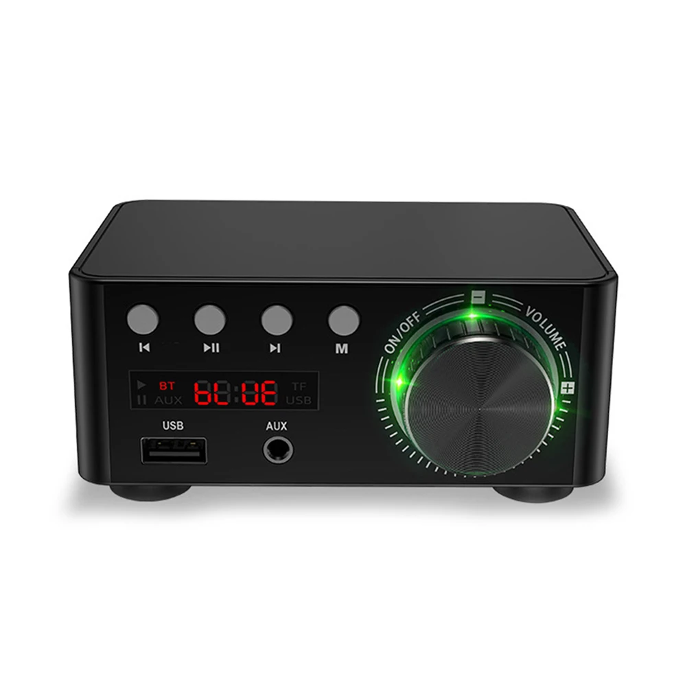 Bluetooth аудио усилитель 5.0 мощный стерео приемник класса D Мини HiFi Цифровой с USB