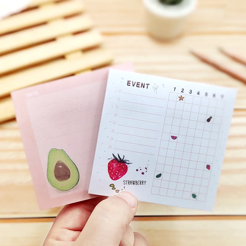 

80Page Korean Cute Plan Notebook Weekly Planner Study Time Schedule Memo Pad Notepad Office Stationery Kawaii Decor Sticky Notes