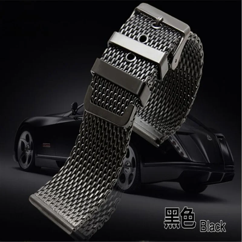 

Universal Milanese Watchband 18mm 20mm 22mm 24mm Gold Stainless Steel Strap Band Replacement Bracelet for Smart Watch