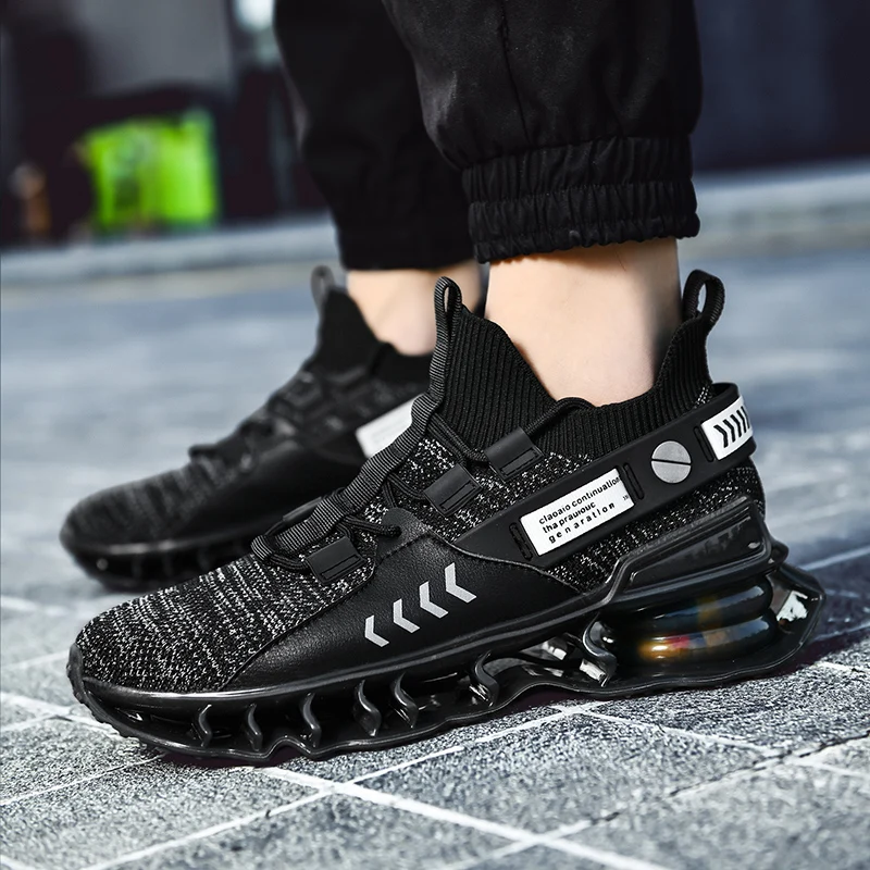 

Men's Sneakers Comfortable Running Shoes Men Lightweight Breathable Blade Male Casual Shoes Man Lumious Lace Up Male Footwear