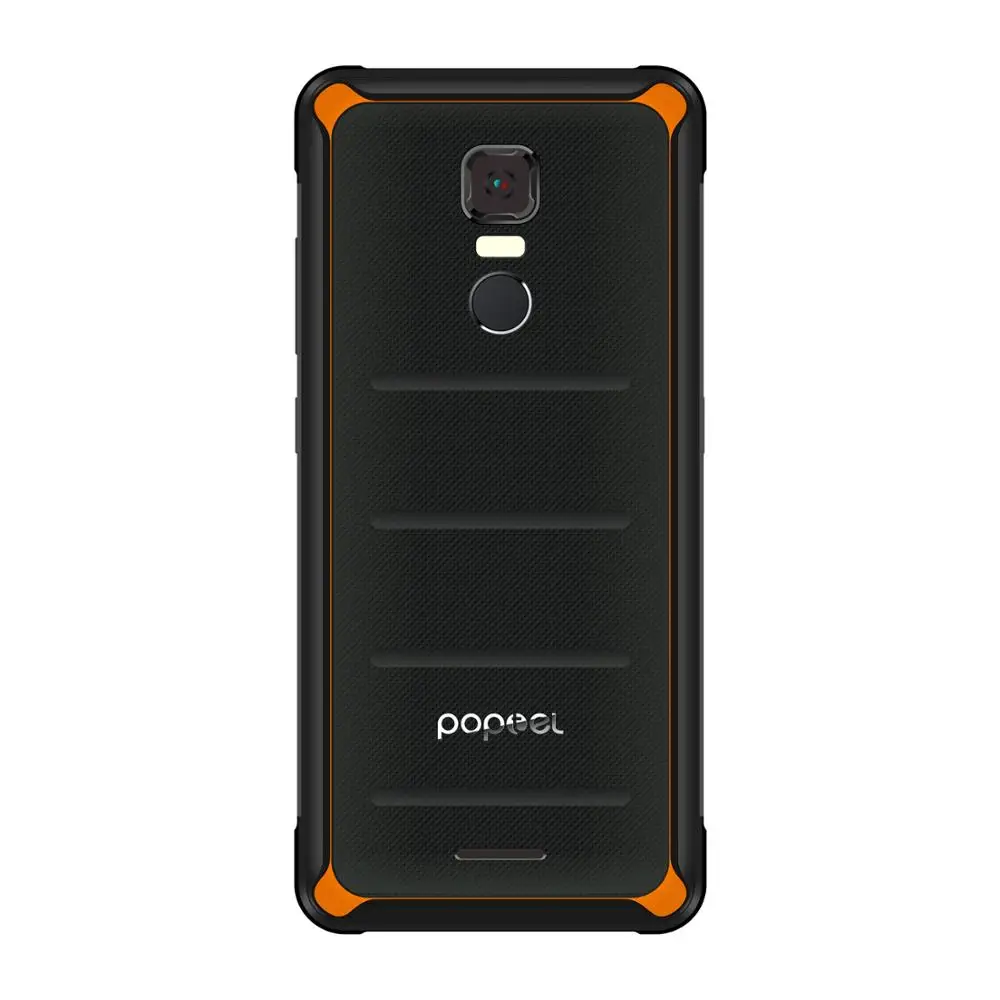 Orange Европейская версия Poptel P10 прочный смартфон 5,5 дюймов Восьмиядерный android 8,1 4 Гб+ 64 Гб NFC разблокированные телефоны Экономичные телефонные предложения - Цвет: Orange