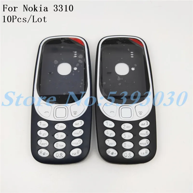 10 шт./лот оригинальный новый полный корпус для Nokia 3310 Корпус аккумуляторной