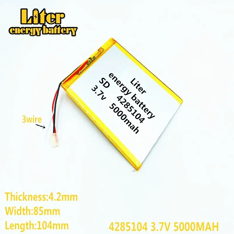 Бесплатная доставка 3 7 V 5000mAh 4285104 провода литиевый планшетный ПК аккумулятор с