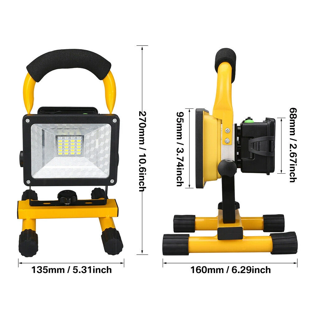 

30W Led Portable Spotlight Reflector LED Projector Flood Light Waterproof Camping Lamp Rechargeable for Outdoor Camping Lampe