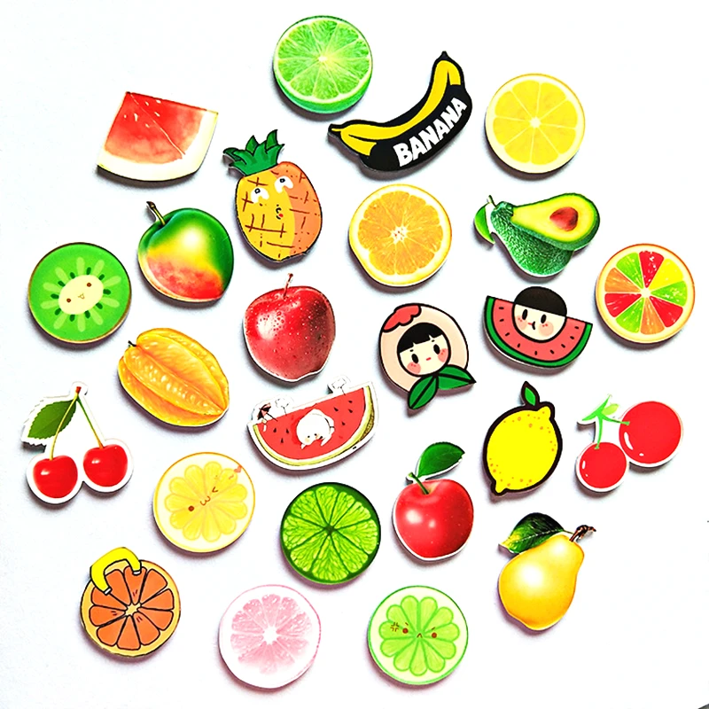 Рождество мультфильм фрукты акрил кухня декоративный магнит на холодильник