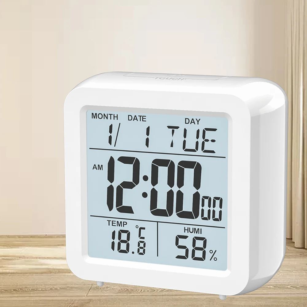 

Reloj despertador Digital LCD para el hogar, ro e olor blanco