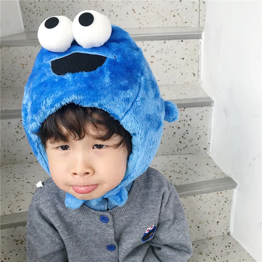 Tonytaobaby/Новая зимняя детская одежда для мальчиков и девочек хлопковая шляпа для маленьких девочек с мультяшным принтом