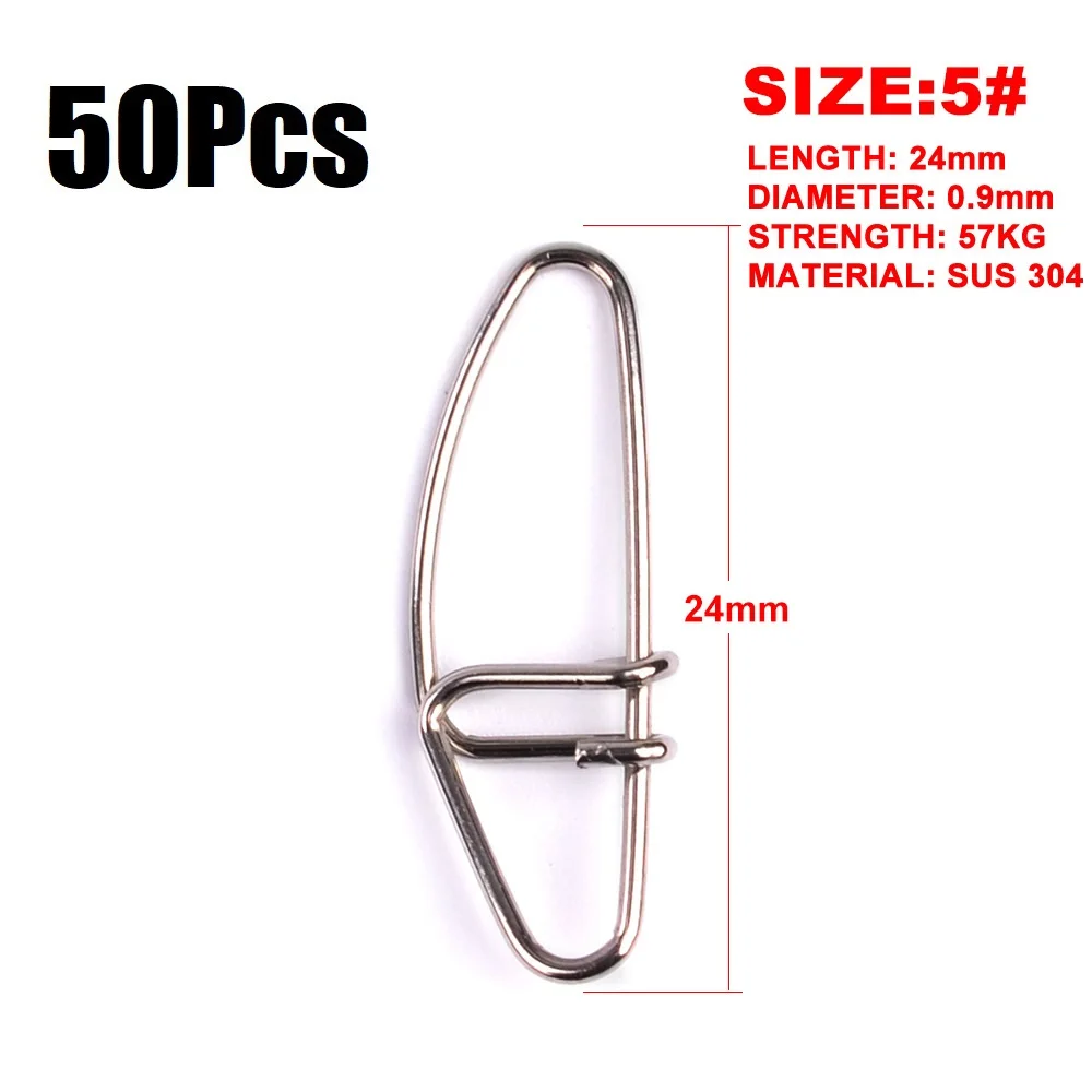 5 - 50pcs 50 шт./пакет Нержавеющая сталь разъем Быстрый защелка Замковая вертлюгом с застежкой безопасности защелки рыболовные приманки инструменты Крюк PESCA grip Swivel металла - Цвет: 5 - 50pcs