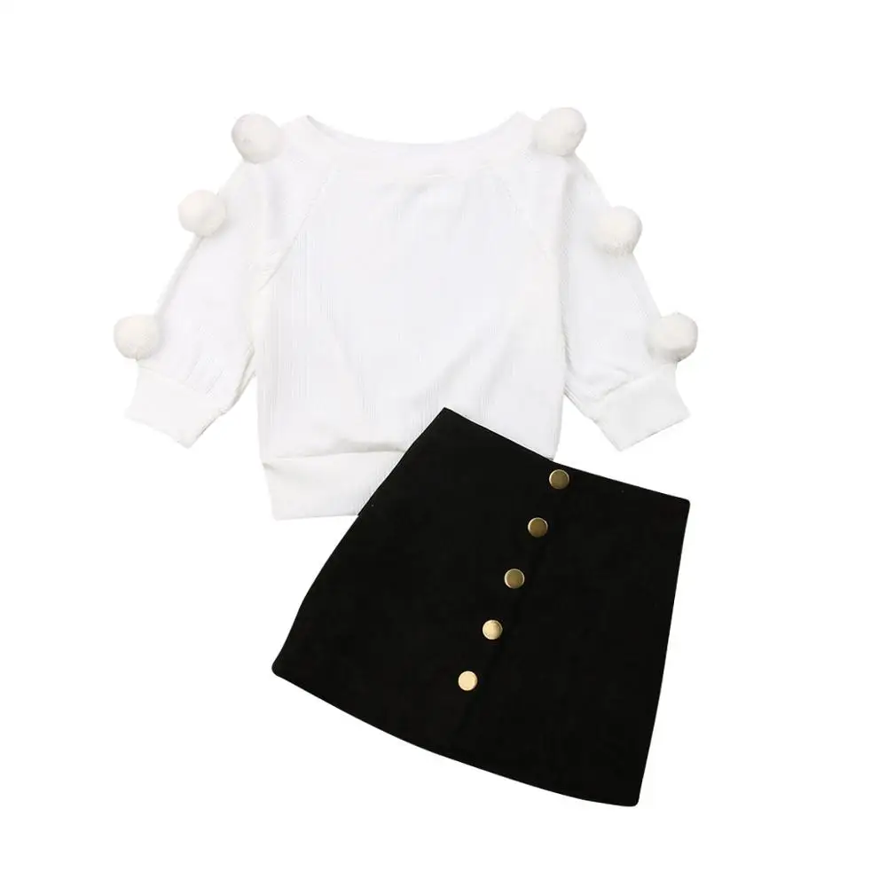Emmababy Бесплатная доставка 1-6 лет комплекты одежды для девочек с длинными рукавами