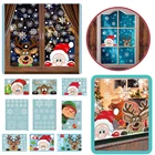 1 лист рождественских наклеек на окно в виде снежинки, Зимняя Страна Чудес, Санта-Клаус, электростатические наклейки, украшения сделай сам для дома и Рождества