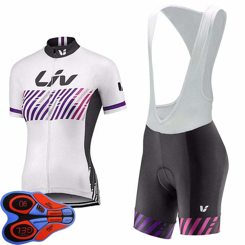 Рубашка костюм одежда-комплект Велоспорт-Джерси нагрудник/шорты Liv женский