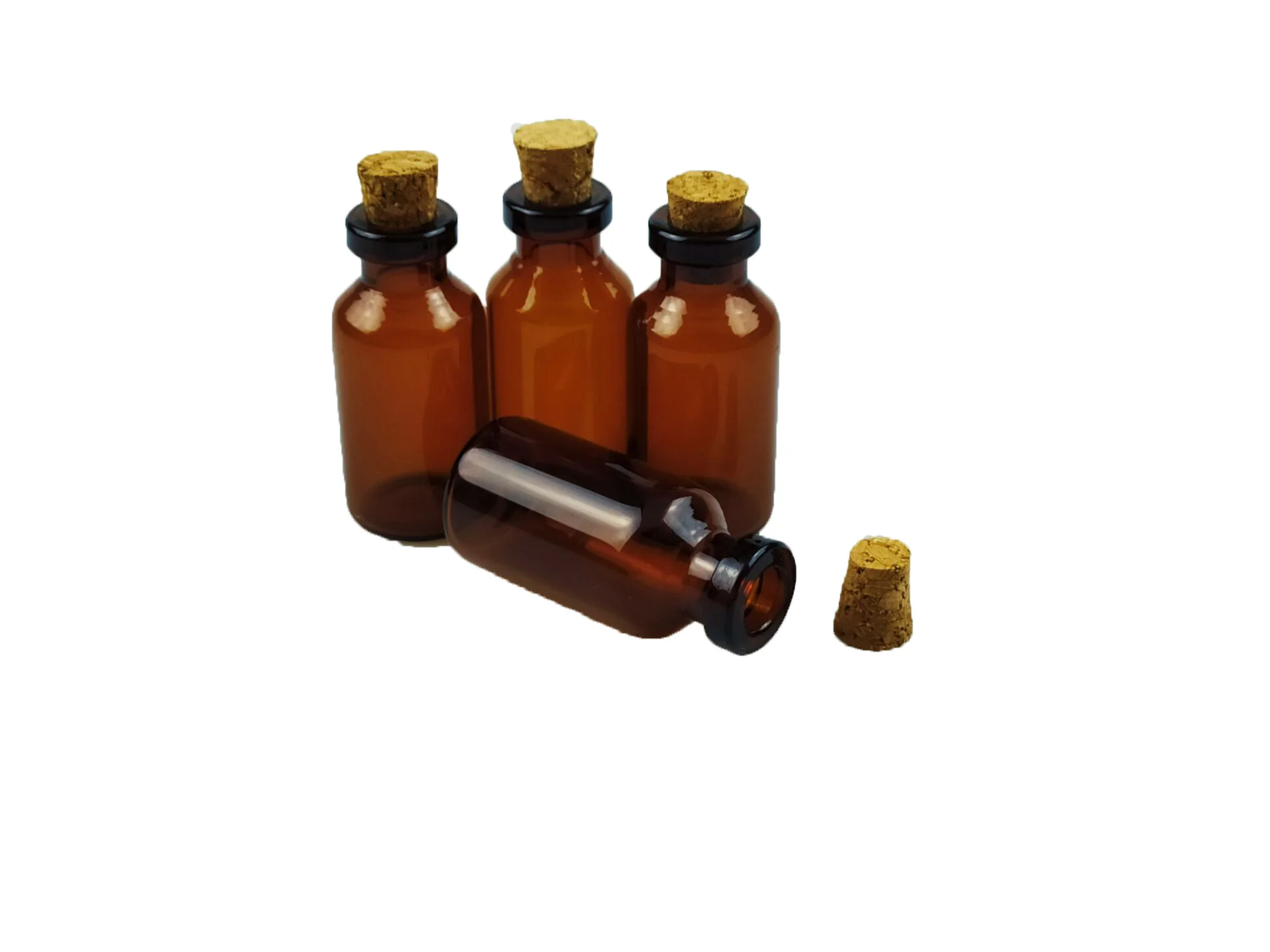 

18*40*7mm 5ml Mini Brown Glass Jars with Cork Empty Tiny Glass Jars Gift 5ml Glass Bottles Vials 100pcs Free Shipping