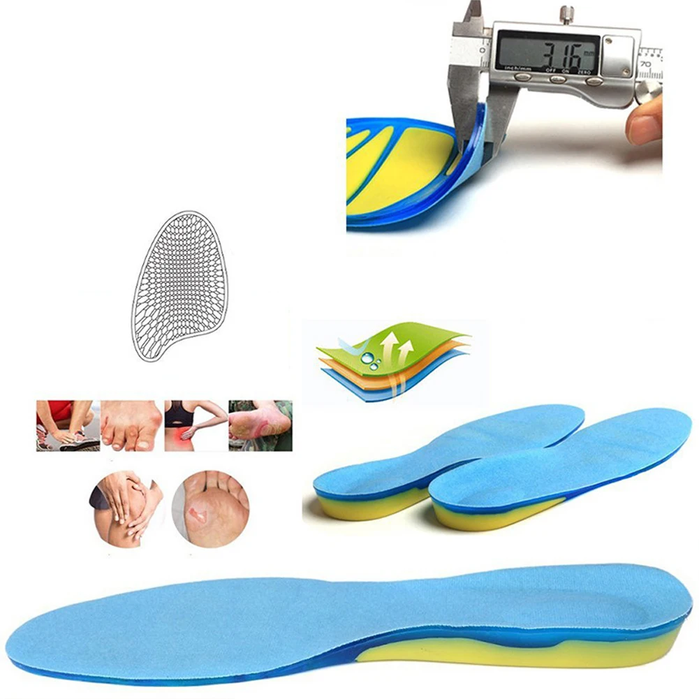 

Cushion Unisex Insert Running Non-Slip Foot Care Shoe Pad Military Stable Walking Orthopedic Insole Shock Absorption Sport TPE