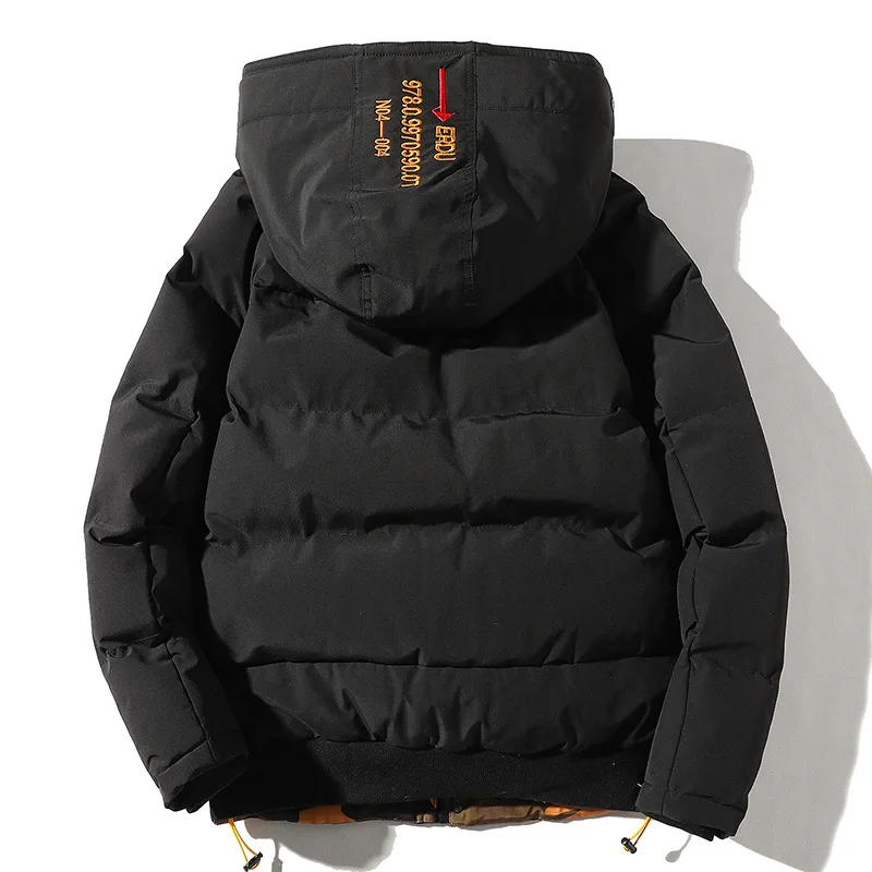 Куртка мужская зимняя с капюшоном трендовая Повседневная Свободная хлопковая