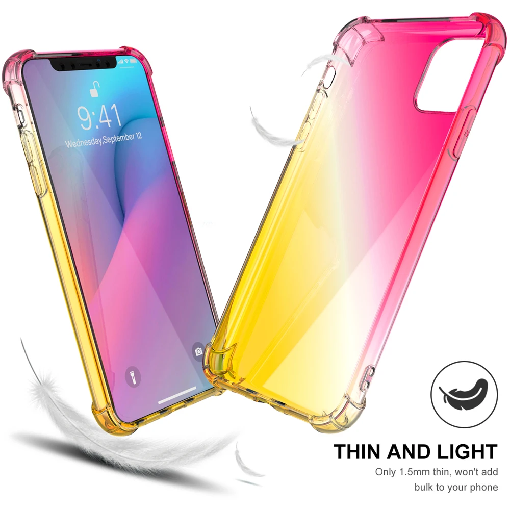 Гибридный прозрачный чехол безопасности для iPhone 11 Pro Max мягкий силиконовый