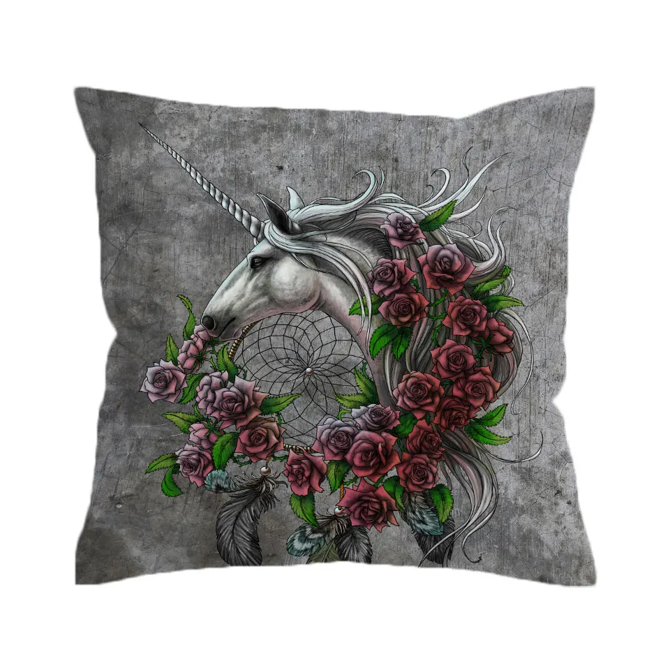Dreamcatcher Чехол для подушки SunimaArt с изображением воина волка, диких животных, чехол для подушки с этническим волком, чехол с изображением Ловца снов, декоративная наволочка - Цвет: Dreamcatcher