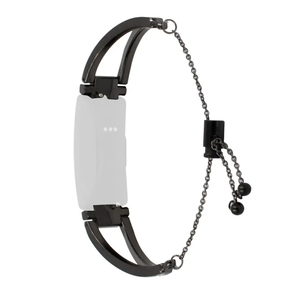 Металлический ремешок со стразами из нержавеющей стали для Fitbit Inspire HR