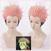 jujutsu kaisen ryomen sukuna cosplay wigs anime hair heat resistant synthetic hair hallowee tattoo free wig cap