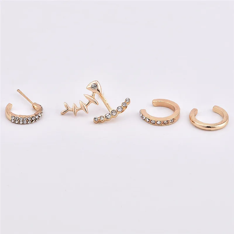 Новая мода Звезда Луна Сердце Клип серьги стержни подарок для женщин девушки