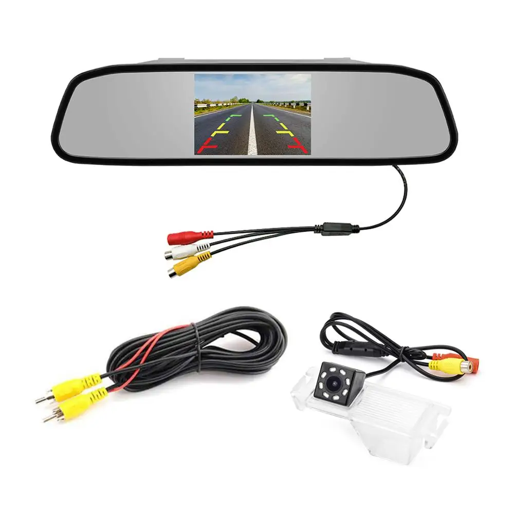 Автомобильный монитор TFT 4,3 дюйма в зеркале и задняя камера с регулируемым углом обзора LED для Hyundai Elantra Touring i30 Coupe S3 on.