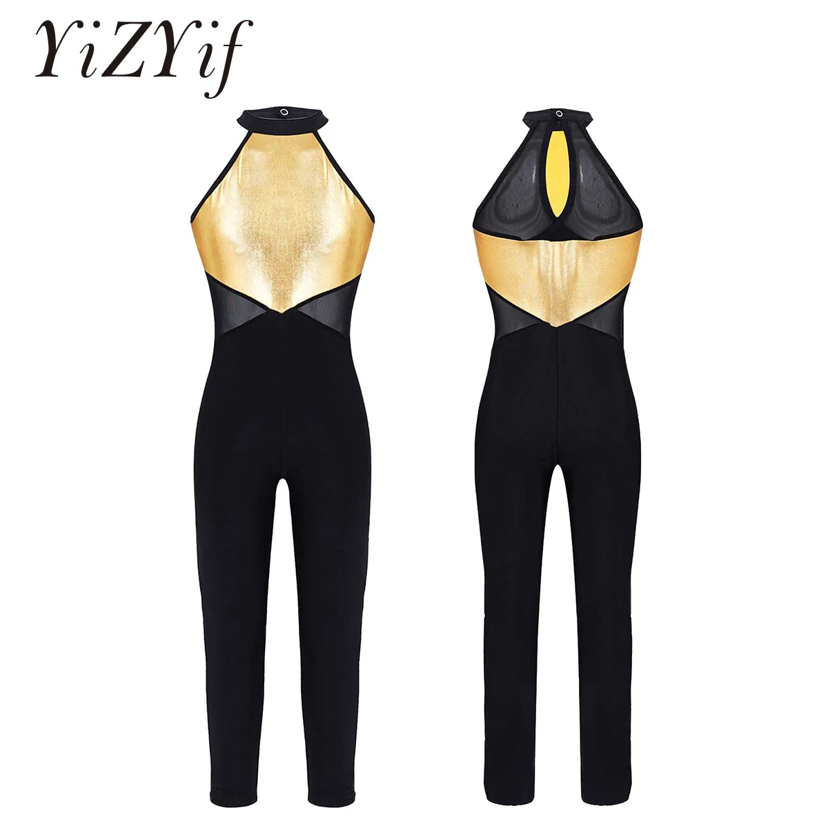 

Teens Girls Ballet Leotards Gymnastics Unitards Children Dancewear Kids Full Body Sleeveless Button Splice Jazz Leotard Jumpsuit