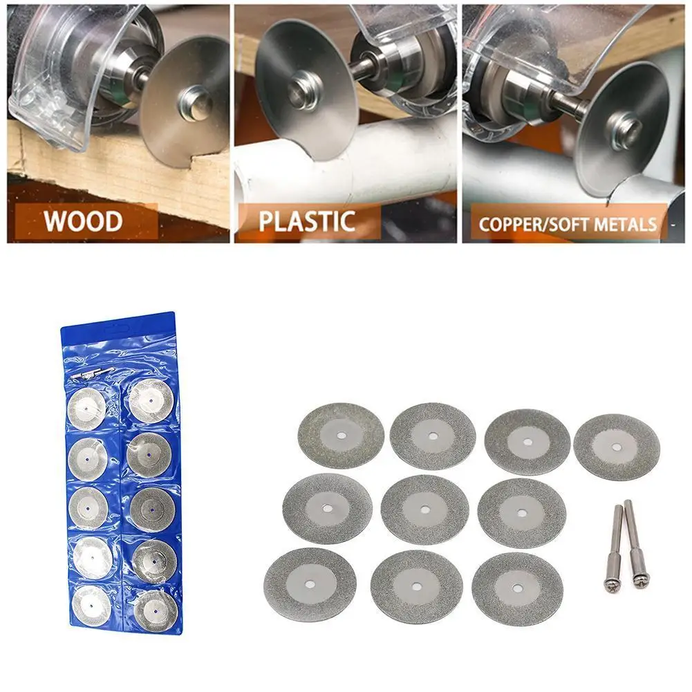 

16mm/20mm/30mm/40mm Mini Diamond Saw Blade Diamond Drill Discs Tool Shank Rotary with Connecting Cutting 3mm 2pcs Fit
