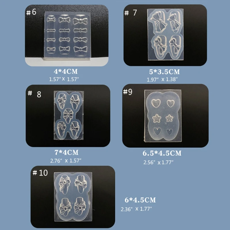 

Crystal Epoxy Resin Mold Nail Decorations Casting Silicone Mould DIY Crafts Jewelry Nail Ornaments Making Tool