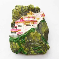 qiqipp bhutan tiger%e2%80%99s cave temple three dimensional refrigerator sticker creative travel collection souvenirs souvenirs