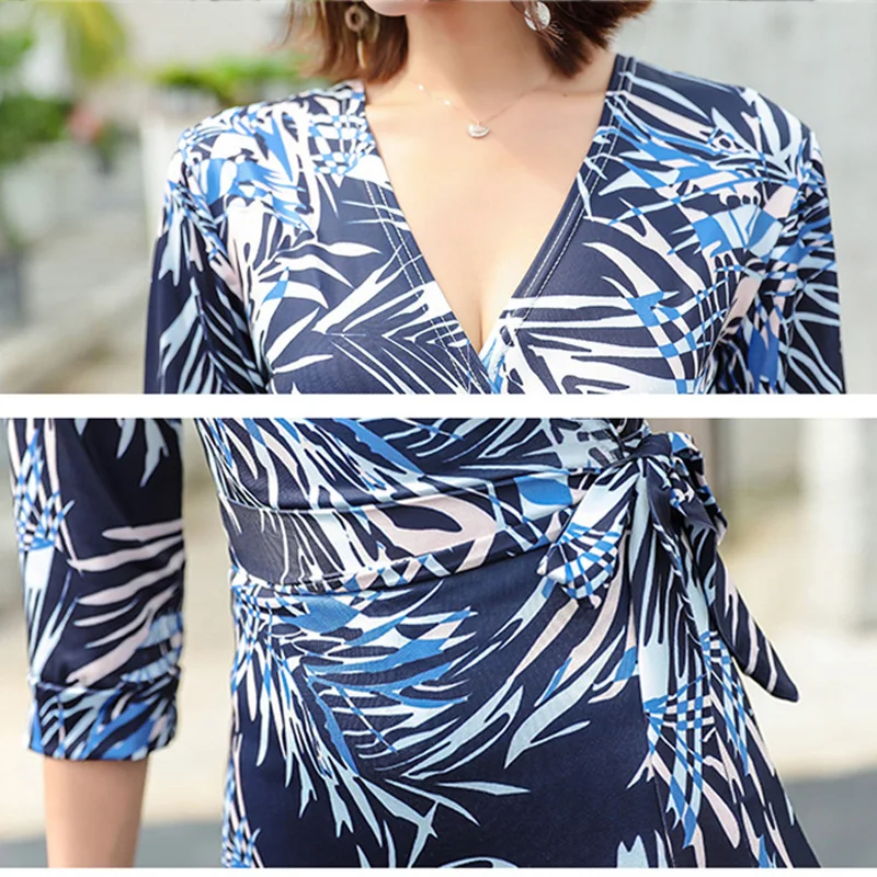 Модное богемное Цветочный принт летние пляжные женские повседневные платья с