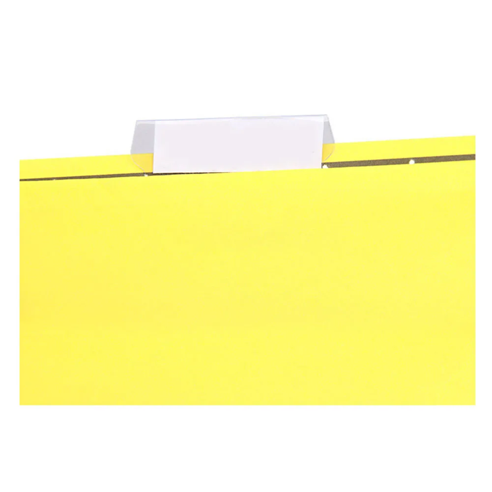 

100pcs Label Durable PVC File Index Crafts Film Transparent Convenient Professional Smooth Hanging Office Bendable