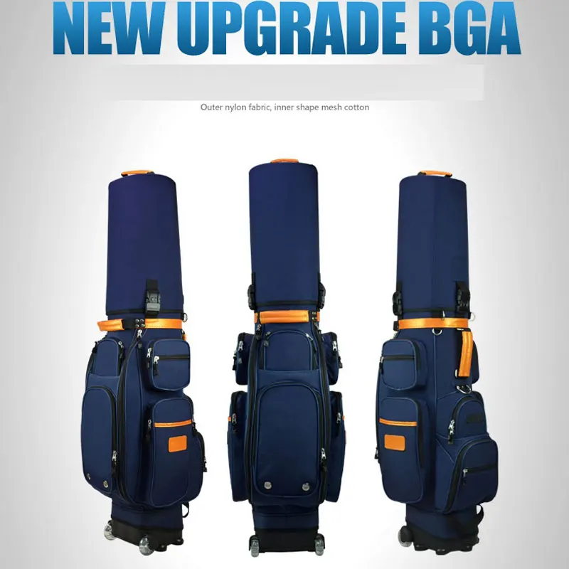 2020 Golf Travelling Bag Wheels Stand Caddy Airbag Flight Aviation High Capacity Cart Staff Package D0644 | Спорт и развлечения