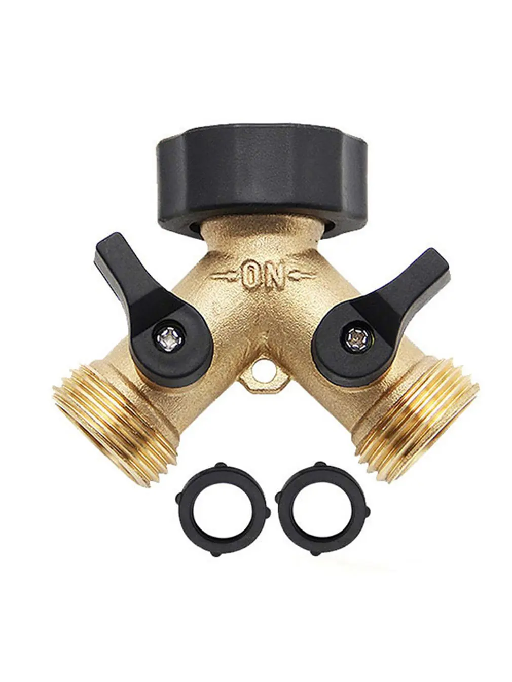

1 Piece Garden Hose Distributor Heavy Brass Connector Faucet Distributor Y Type Distributor Preservative