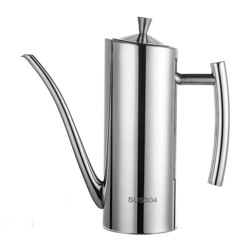 

304 Stainless Steel Oil Pot Dust-proof and Leak-proof Oil Pot Oil Pot 500 ml 700 ml 1000 ml