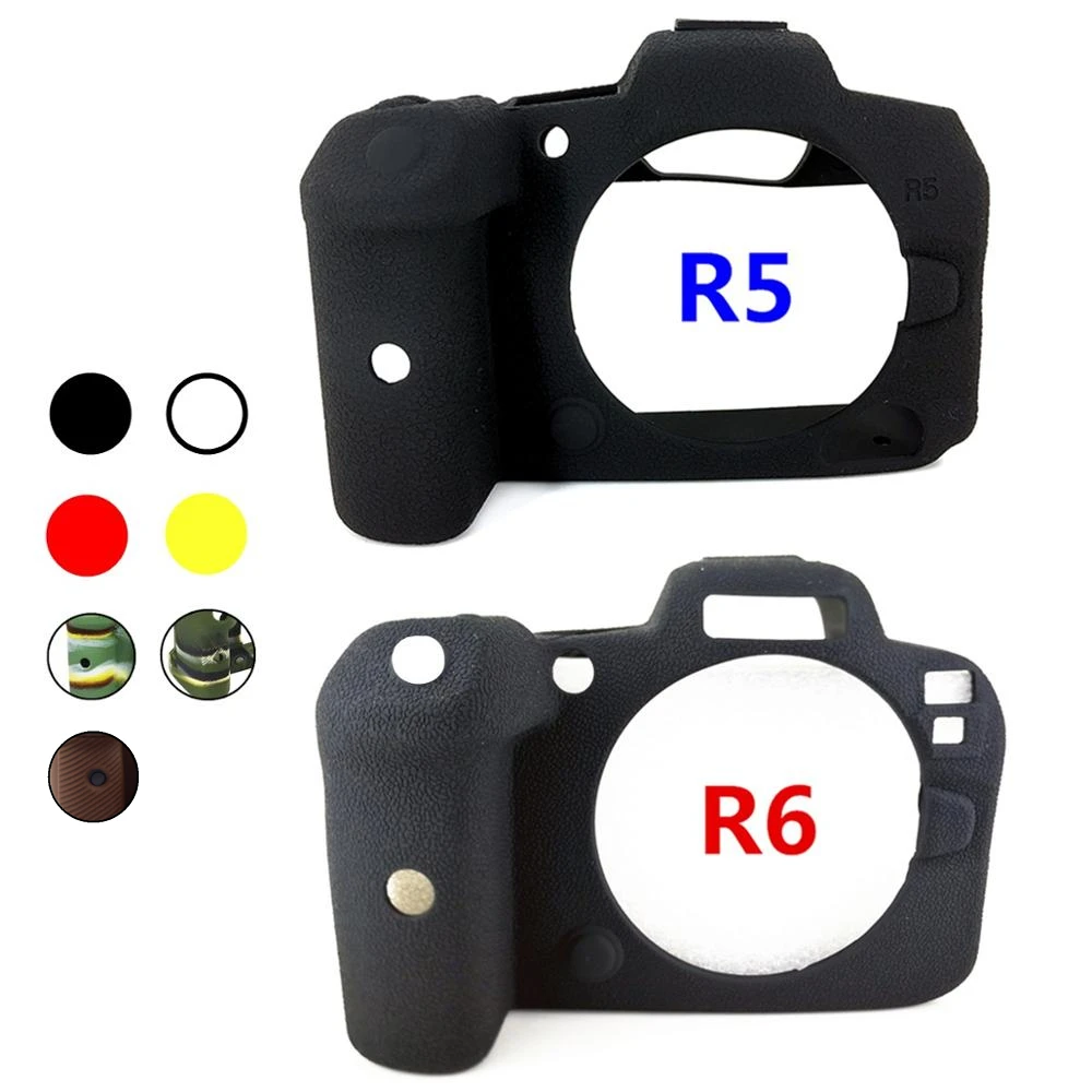 

Rubber Silicone Case Body Cover Protector Frame Skin for Canon EOS R5 R6 II EOSR5 EOSR6 R6 Mark II Mirrorless Camera