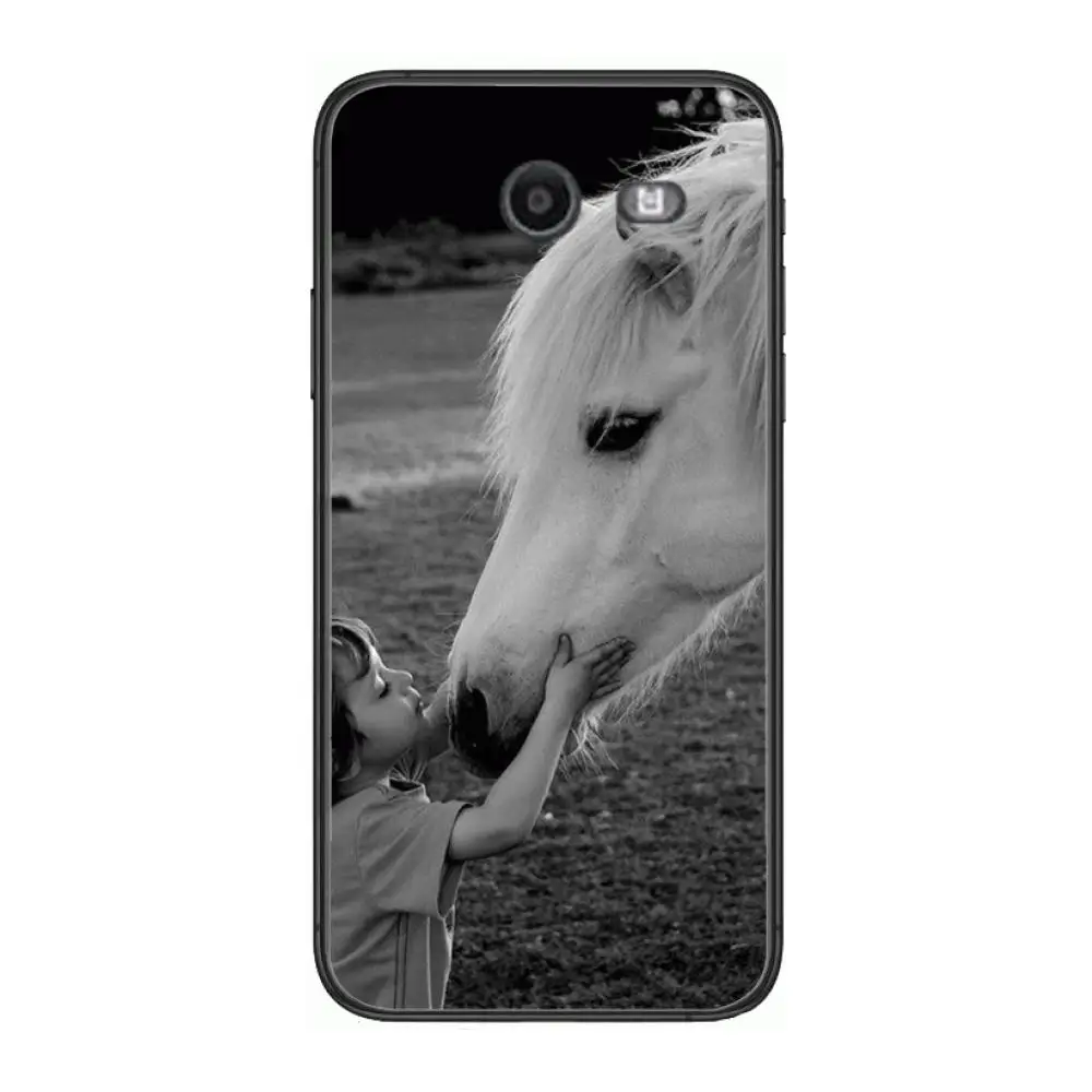 

Horse animal painting Phone Case Hull For Samsung Galaxy J 4 3 5 6 7 8 EU 2018 Plus 2017 Black Shell Art Cell Cover TPU