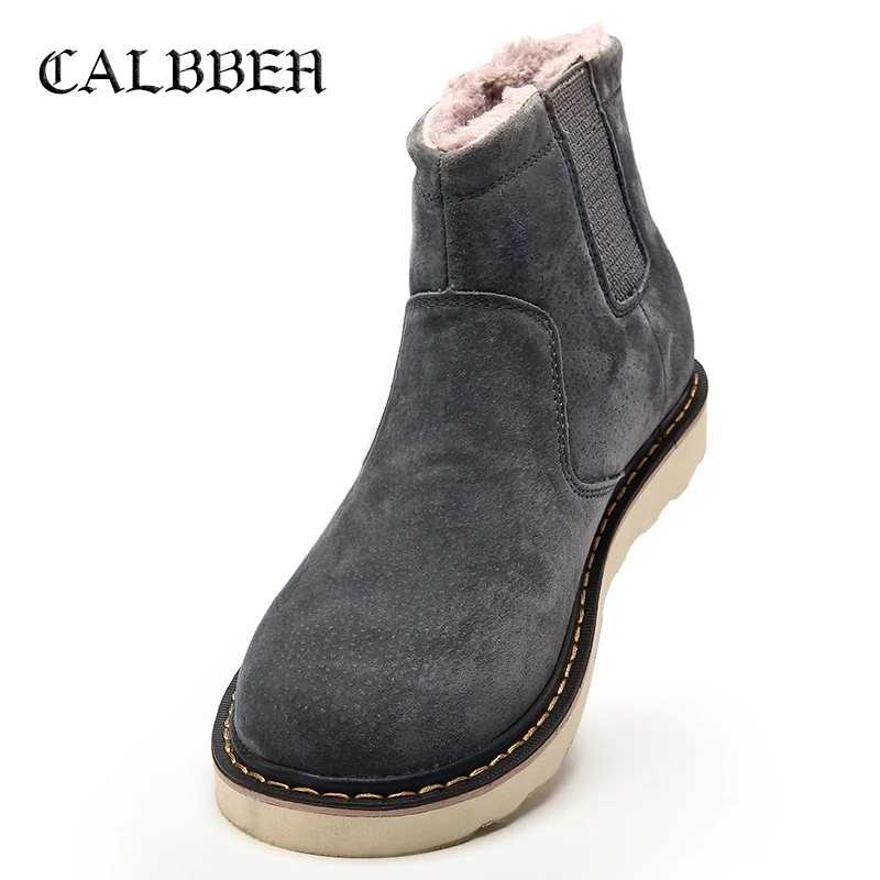 CALBBEN/высококачественные зимние ботинки мужские уличные теплые на плоской