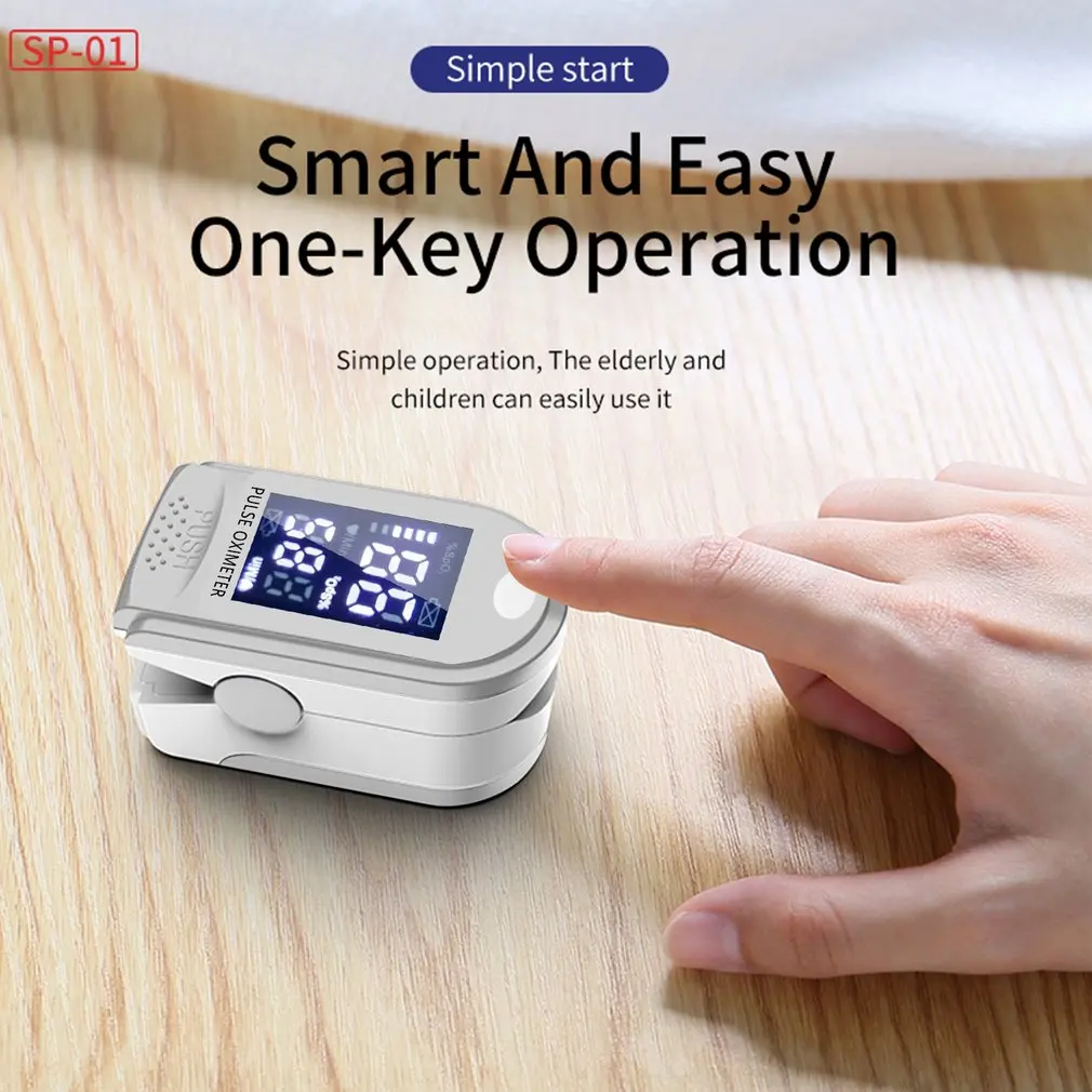 Светодиодный экран Пульсоксиметр на кончик пальца портативный монитор