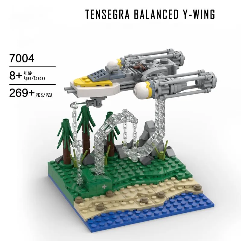 Сбалансированные скульптуры Tensegrity MOC Set Звездный план X wing E корабль DIY модель