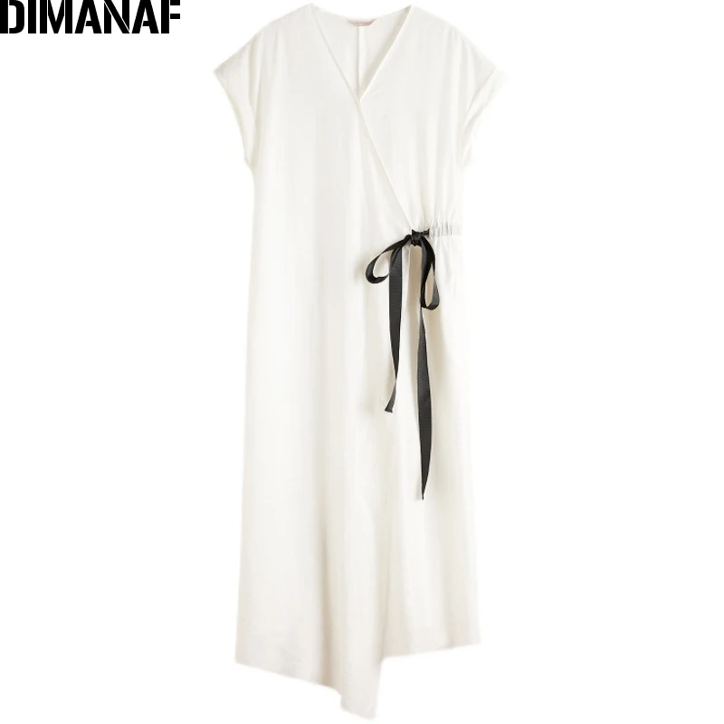 

DIMANAF 2021 Plus Size Summer Dress Women Elegant Lady Vestidos Long Dress Black With Sashes A-Line Maxi Dress Female Clothing