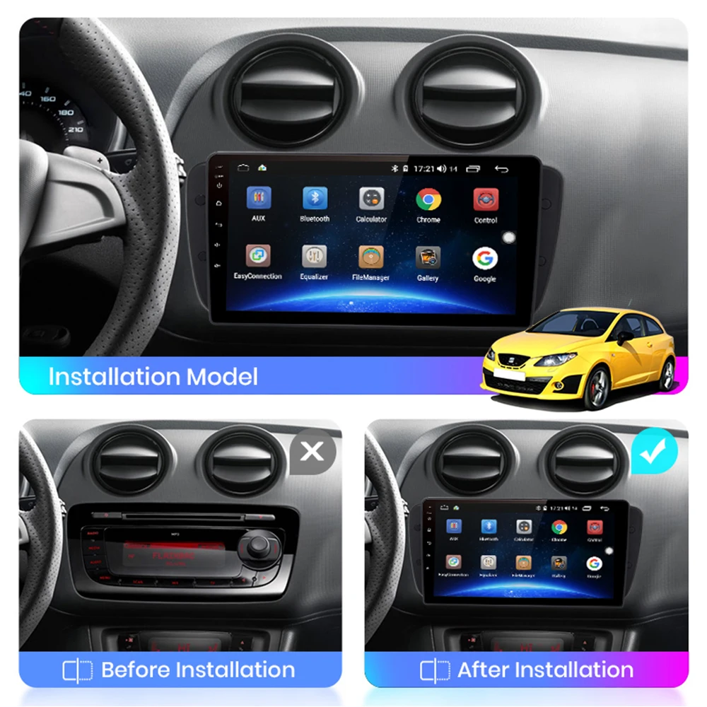 Автомагнитола 2 Din на Android 10 для Seat Ibiza 6j 2009 2010 2012 2013 GPS-навигация радио аудио