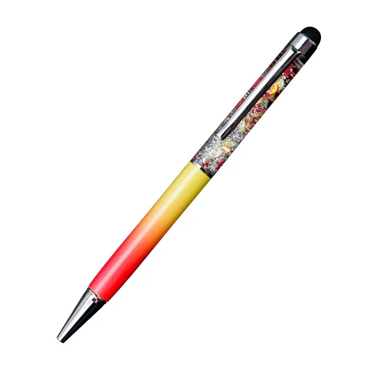 

Creative dazzle colour ballpoint pen hourglass metal ball-point pen students gifts advertising pen