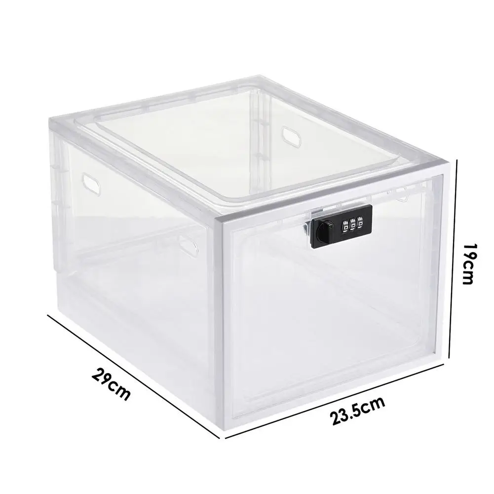 

New Lockable Storage Box Versatile Coded Lock Container For Food Multi Function Lock Box Bin For Cigarettes Mobile Phones Camera