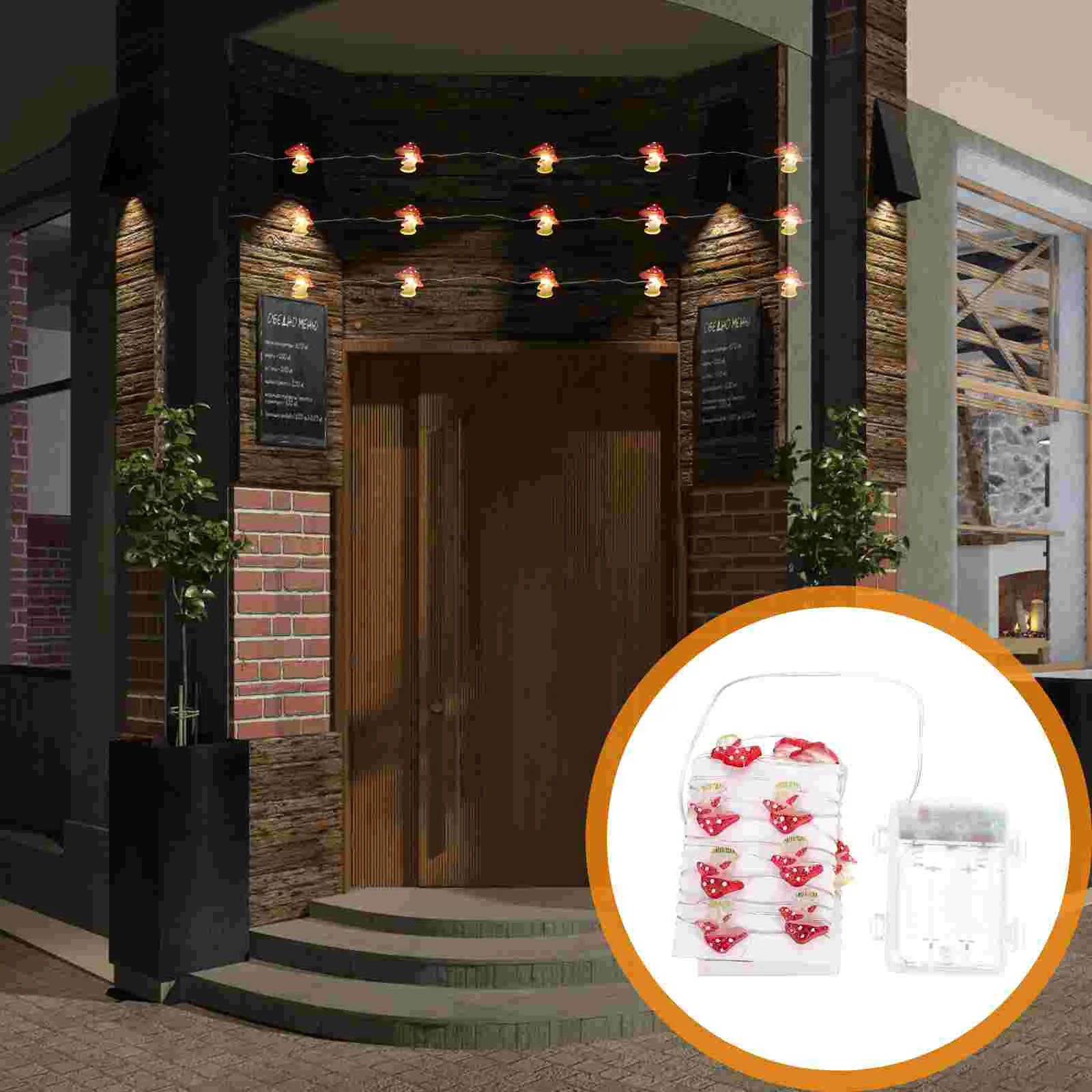 

Battery Powered String Light Mushroom Garden Stake Light String Lamp for Outdoor