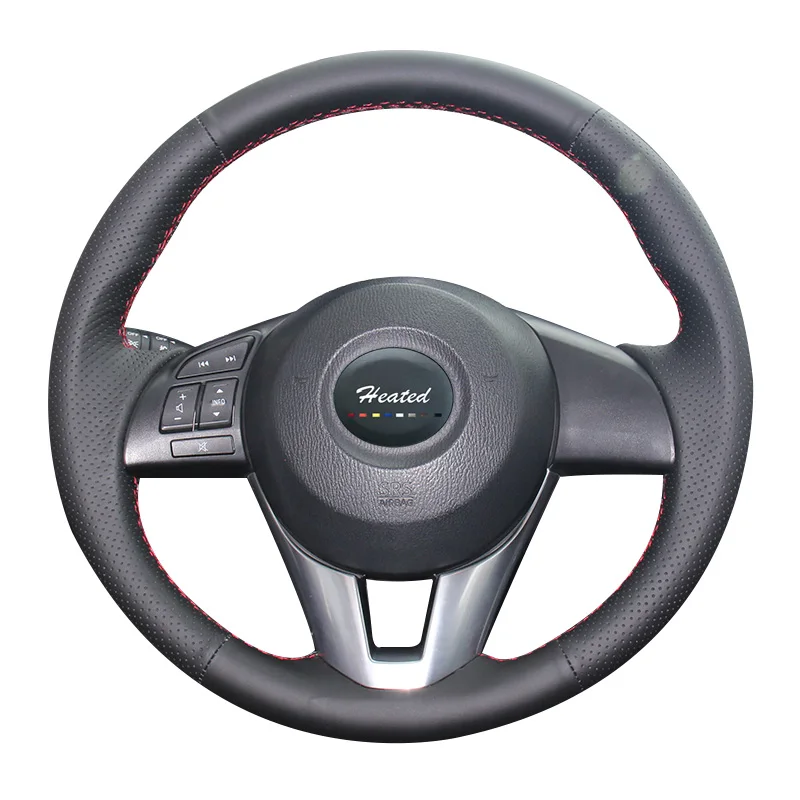 С подогревом для Mazda 3 Axela 2013 2016 6 Atenza 2014 2017 микрофибра кожаное рулевое колесо