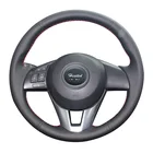 С подогревом для Mazda 3 Axela 2013-2016 Mazda 6 Atenza 2014-2017 микрофибра кожаное рулевое колесо крышка кос на руль для мазда 6