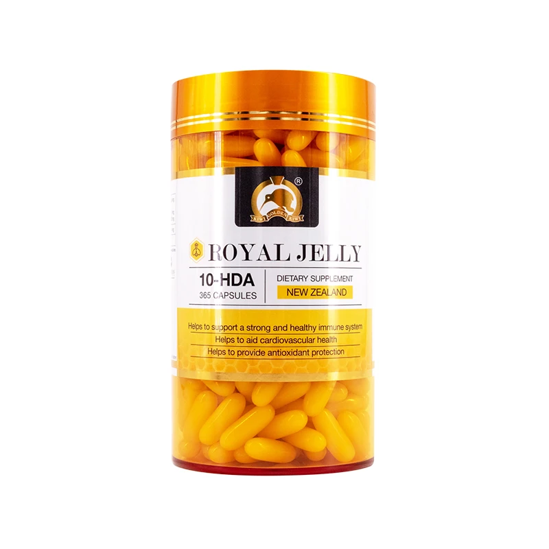 NewZealand Gold Kiwi Royal Jelly Honey Vip Capsules Dietary Supplement Health Wellness products Proteins Lipids Hormones 10 HDA |