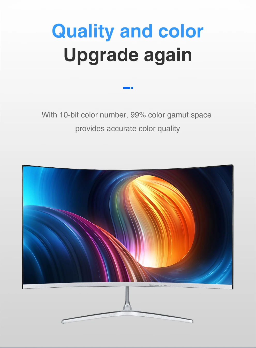 Anmite 23,8 дюймов FHD Hdmi HDR изогнутый TFT ЖК-монитор для соревнований игр светодиодный компьютерный экран HDMI/VGA